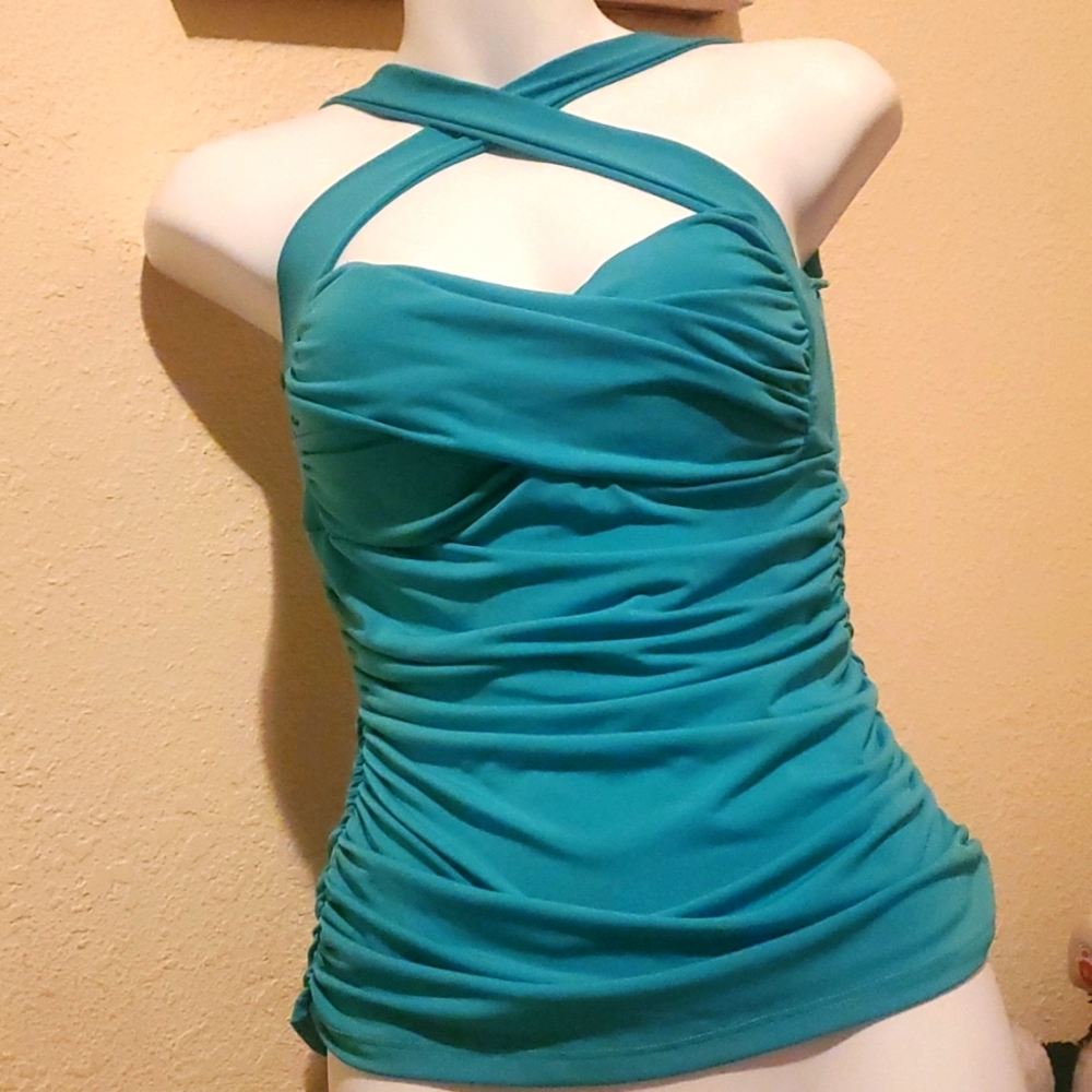 Criss Cross Pinup Style Top with Padding